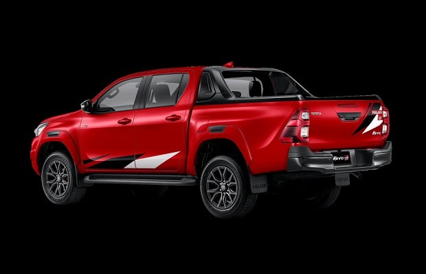 2023 Toyota HiLux Revo GR Sport red variant