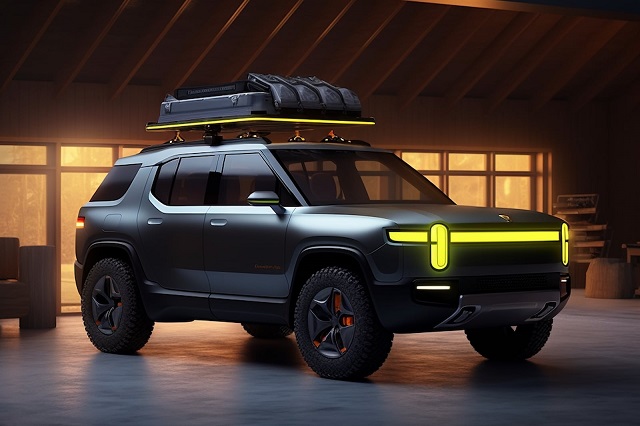 Rivian R2T Compact Electric Truck and suv